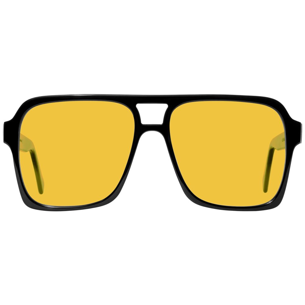 Alessandro Black with Yellow Lenses