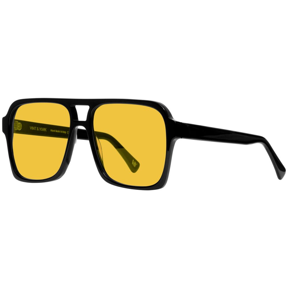 Alessandro Black with Yellow Lenses